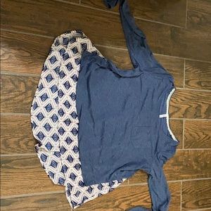 Long sleeve blue shirt